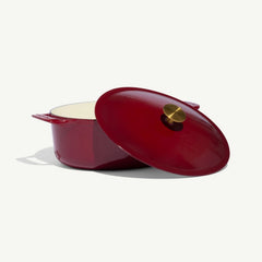 Oval Enameled Cast Iron Dutch Oven