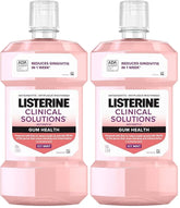 Listerine Clinical Solutions Gum Health Mouthwash, ICY Mint | Antiseptic | 500 mL | Pack of 2 | Prevents Buildup