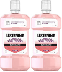 Listerine Clinical Solutions Gum Health Mouthwash, ICY Mint | Antiseptic | 500 mL | Pack of 2 | Prevents Buildup
